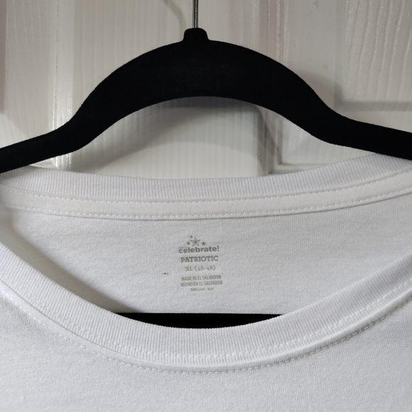 NWT Celebrate Patriotic men's white wide open a tank size XL - Picture 3 of 5